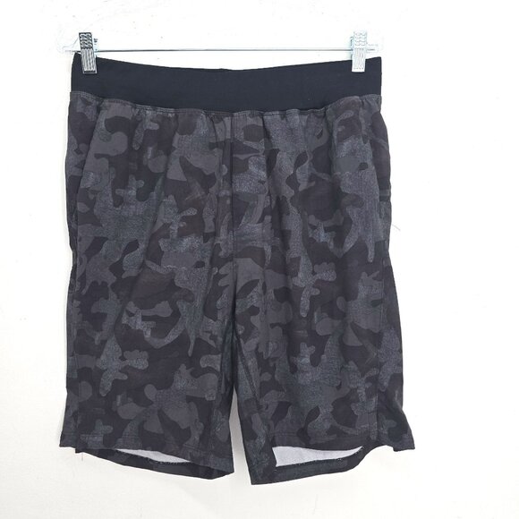 Zella Black Grey Zelfex Camo Super Soft Quick Dry Work Out Shorts Men Size M - Picture 1 of 6